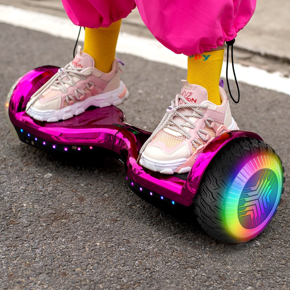 Pink light 2024 up hoverboard