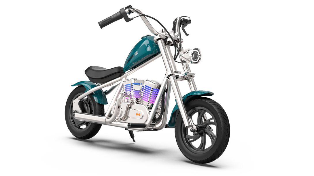 Kids Electric Motorcycle with Fake Exhaust! 🏍️💨 #kidstoys #motorcycle # chopper #harley #hypergogo #ebike #electricscooter - Gift from…